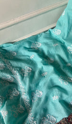 Load image into Gallery viewer, Women's Lucknowi Handcrafted Kota Cotton Chikankari Unstitched Kurta And Dupatta Set - HONC0340084