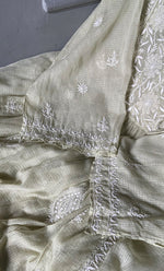 Load image into Gallery viewer, Sehmat Women's Lakhnavi Handcrafted Kota Cotton Semi - Stitched Angrakha And Dupatta Set- HONC0307361