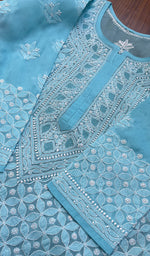 将图像加载到图库查看器中, Women's Lakhnavi Handcrafted Cotton Chikankari Kurti - HONC0274209