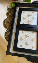 Load image into Gallery viewer, Chikankari Tray with Four Coasters - HONC0310951