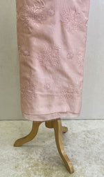 Load image into Gallery viewer, Women's Lakhnavi Handcrafted Chanderi Silk Chikankari Unstitched Kurti Fabric- HONC0151904