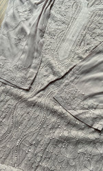 Load image into Gallery viewer, Safiya Women's Lakhnavi Handcrafted Viscose Georgette Chikankari Kurti - HONC0300295