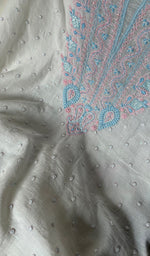 Load image into Gallery viewer, Junoon Women's Lakhnavi Handcrafted Mul Chanderi Unstitched Kurta And Dupatta Set - HONC0278280