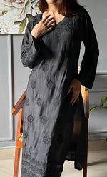 将图像加载到图库查看器中, Inaya Women's Lucknowi Handcrafted Muslin Chikankari Kurti - HONC0202210