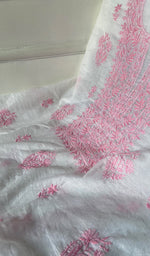 将图像加载到图库查看器中, Women's Lakhnavi Handcrafted Mul Chanderi Unstitched Kurta And Dupatta Set - HONC0314667