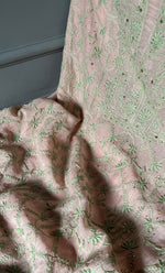 将图像加载到图库查看器中, Women's Lakhnavi Handcrafted Mul Chanderi Unstitched Kurta And Dupatta Set- HONC0273564
