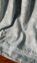 Load image into Gallery viewer, Fairoz Women's Lakhnavi Handcrafted Cotton Chikankari Saree - HONC0232527