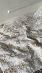 将图像加载到图库查看器中, Jazba Women's Lakhnavi Handcrafted Mul Chanderi UnStitched Kurta And Dupatta Set - HONC0365660