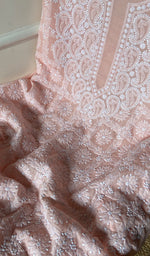 Load image into Gallery viewer, Adrita Women's Lakhnavi Handcrafted  Unstitched Cotton Chikankari Suit Material - HONC0289739