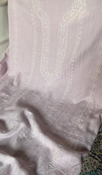 将图像加载到图库查看器中, Aarya Lucknowi Handcrafted Cotton Unstitched Chikankari Unstitched Unisex Kurta Fabric - HONC0888456