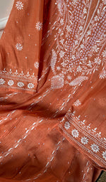 Load image into Gallery viewer, Laiba Women's Lakhnavi Handcrafted Mul Chanderi Semi - Stitched Anarkali And Dupatta Set - HONC0283872