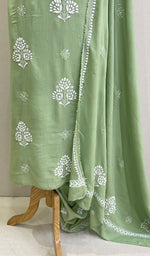 Load image into Gallery viewer, Women&#39;s Lakhnavi Handcrafted Modal Cotton Chikankari Kurta And Dupatta Set - HONC0197256
