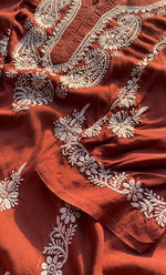 将图像加载到图库查看器中, Women's Lucknowi Handcrafted Modal Cotton Chikankari Kurti - HONC0298733