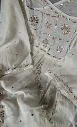 Load image into Gallery viewer, Women's Lakhnavi Handcrafted Mul Chanderi Semi - Stitched Kurta And Dupatta Set - HONC0295375