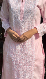 Load image into Gallery viewer, Iqra Women's Lucknowi Handcrafted Cotton Chikankari Kurti - HONC0164372
