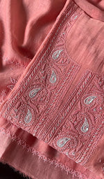 Load image into Gallery viewer, Women's Lakhnavi Handcrafted Mul Chanderi Semi - Stitched Kurta And Dupatta Set - HONC0243877