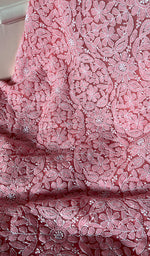 将图像加载到图库查看器中, Women's Lucknowi Handcrafted Faux-Georgette Chikankari Suit Material - HONC0263421