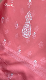 Load image into Gallery viewer, Women's Lakhnavi Handcrafted Unstitched Cotton Chikankari Suit Material - HONC0351187