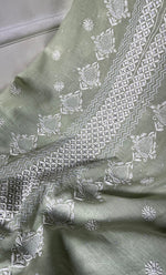 Load image into Gallery viewer, Women's Lakhnavi Handcrafted Maheshwari Mul Chanderi UnStitched Kurta And Dupatta Set - HONC0301247