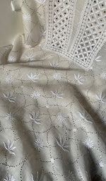 Load image into Gallery viewer, Women's Lakhnavi Handcrafted Mul Chanderi Unstitched Kurta And Dupatta Set - HONC0279324