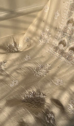 Load image into Gallery viewer, Irum Women's Lakhnavi Handcrafted Mul Chanderi Unstitched Kurta And Dupatta Set - HONC0297199