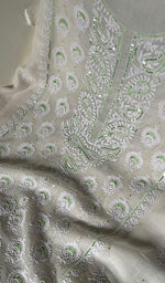 Load image into Gallery viewer, Women's Lakhnavi Handcrafted Mul Chanderi Unstitched Kurta And Dupatta Set - HONC0267974