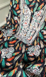 Load image into Gallery viewer, Women's Lakhnavi Handcrafted Cotton Chikankari Unstitched Kurti Fabric - HONC0315330