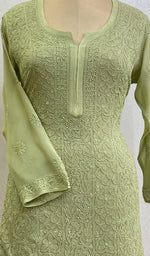 Load image into Gallery viewer, Women's Lucknowi Handcrafted Viscose Georgette Chikankari Top - HONC0155535