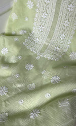 Load image into Gallery viewer, Women's Lakhnavi Handcrafted Kota Cotton Unstitched Kurta And Dupatta Set- HONC0318730