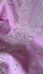Load image into Gallery viewer, Women's Lakhnavi Handcrafted Cotton Chikankari Suit Material - HONC0232460
