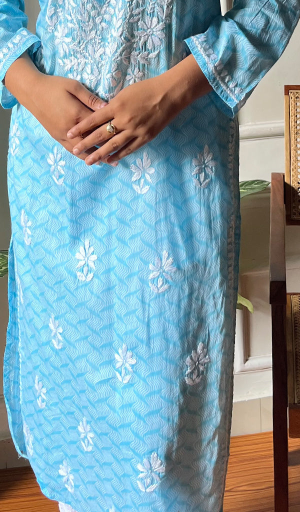 Women's Lucknowi Handcrafted Cotton Chikankari Kurti - HONC0290245