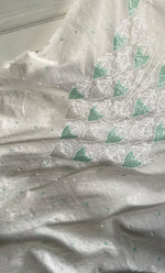 Load image into Gallery viewer, Amisha Women's Lakhnavi Handcrafted Mul Chanderi Unstitched Kurta And Dupatta Set - HONC0319466