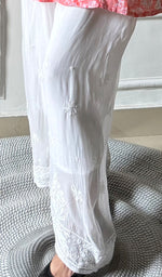 将图像加载到图库查看器中, Women's Lucknowi Handcrafted Viscose Georgette Chikankari Palazzo - HONC0343328