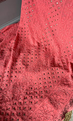 Load image into Gallery viewer, Women's Lakhnavi Handcrafted Viscose Georgette Chikankari Full Suit Material - HONC0271103