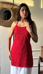 Load image into Gallery viewer, Women's Lakhnavi Handcrafted Cotton Chikankari Top - HONC0349182