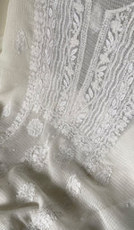 Load image into Gallery viewer, Women's Lucknowi Handcrafted Kota Cotton Chikankari Kurta And Dupatta Set - HONC0217684