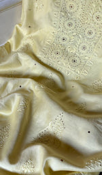 将图像加载到图库查看器中, Women's Lakhnavi Handcrafted Mul Chanderi Chikankari Full Suit Material - HONC0282295