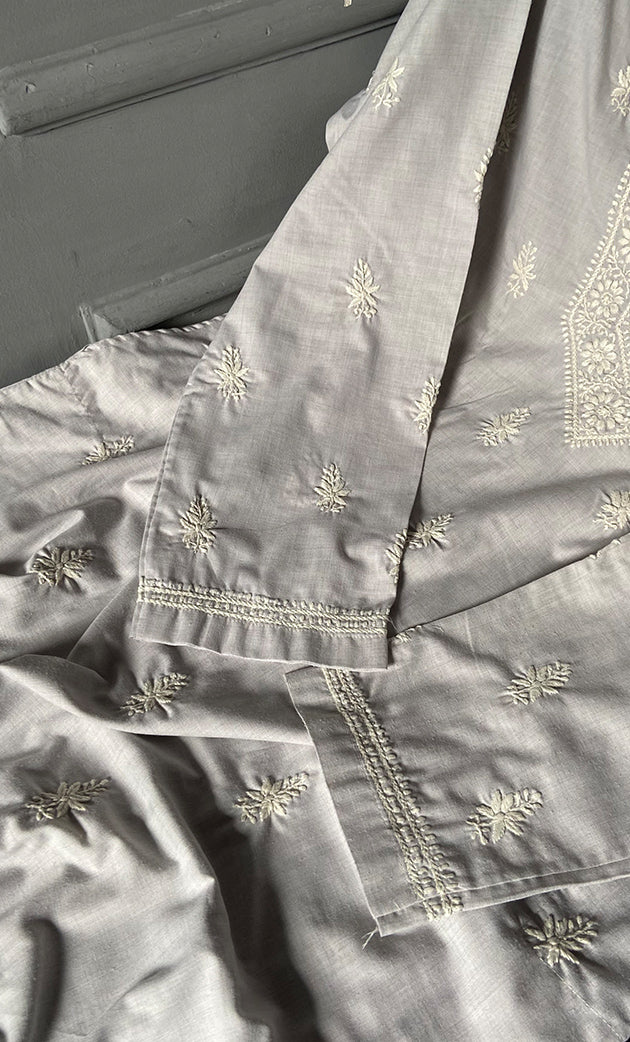 Men's Lucknowi Handcrafted Cotton Chikankari Kurta - HONC0302806