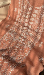 将图像加载到图库查看器中, Women's Lakhnavi Handcrafted Mul Chanderi Unstitched Kurta And Dupatta Set - HONC0287731