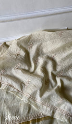 Load image into Gallery viewer, Women's Lakhnavi Handcrafted Mul Chanderi Unstitched Chikankari Full Suit Material - HONC0345323