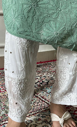 将图像加载到图库查看器中, Women's Lucknowi Handcrafted Viscose Georgette Chikankari Pant - HONC0291675