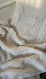 将图像加载到图库查看器中, Women's Lakhnavi Handcrafted Mul Chanderi Unstitched Kurta And Dupatta Set - HONC0288386