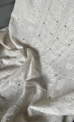 Load image into Gallery viewer, Women's Lakhnavi Handcrafted Maheshwari Mul Chanderi Unstitched Kurta And Dupatta Set- HONC0261184