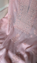 Load image into Gallery viewer, Women's Lakhnavi Handcrafted Mul Chanderi Chikankari Full Suit Material - HONC0271171