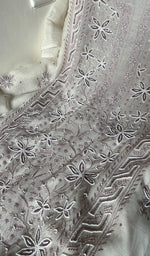 Load image into Gallery viewer, Women's Lakhnavi Handcrafted Mul Chanderi Unstitched Kurta And Dupatta Set - HONC0277053