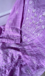 Load image into Gallery viewer, Women's Lakhnavi Handcrafted Chanderi Silk Semi - Stitched Anarkali And Dupatta Set - HONC0273162