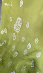 将图像加载到图库查看器中, Women's Lucknowi Handcrafted Faux-Georgette Unstitched Chikankari Suit Material - HONC0347506