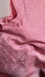 将图像加载到图库查看器中, Women's Lucknowi Handcrafted Chanderi Silk Chikankari Full Suit Material - HONC0265291