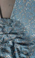 将图像加载到图库查看器中, Women's Lakhnavi Handcrafted Viscose Georgette Chikankari Full Suit Material - HONC0277001