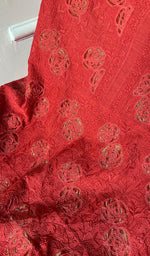Load image into Gallery viewer, Women's Lakhnavi Handcrafted Mul Chanderi Unstitched Kurta And Dupatta Set - HONC0277039